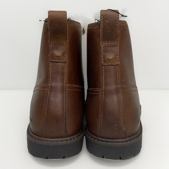 Cole Haan Men Grand + Lug Size 8 Boots Brown Leather C39937 BAYOU Lace New - Picture 4 of 7